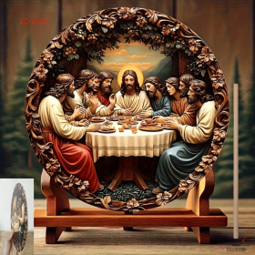 CIFbuy 2D Flat Last Supper Wall Decor, "" Wall Decor, Exquisitely Carved Jesus & 12 Apostles Religious ArtTikTok, TikTok, tememu Self-pickup Logi